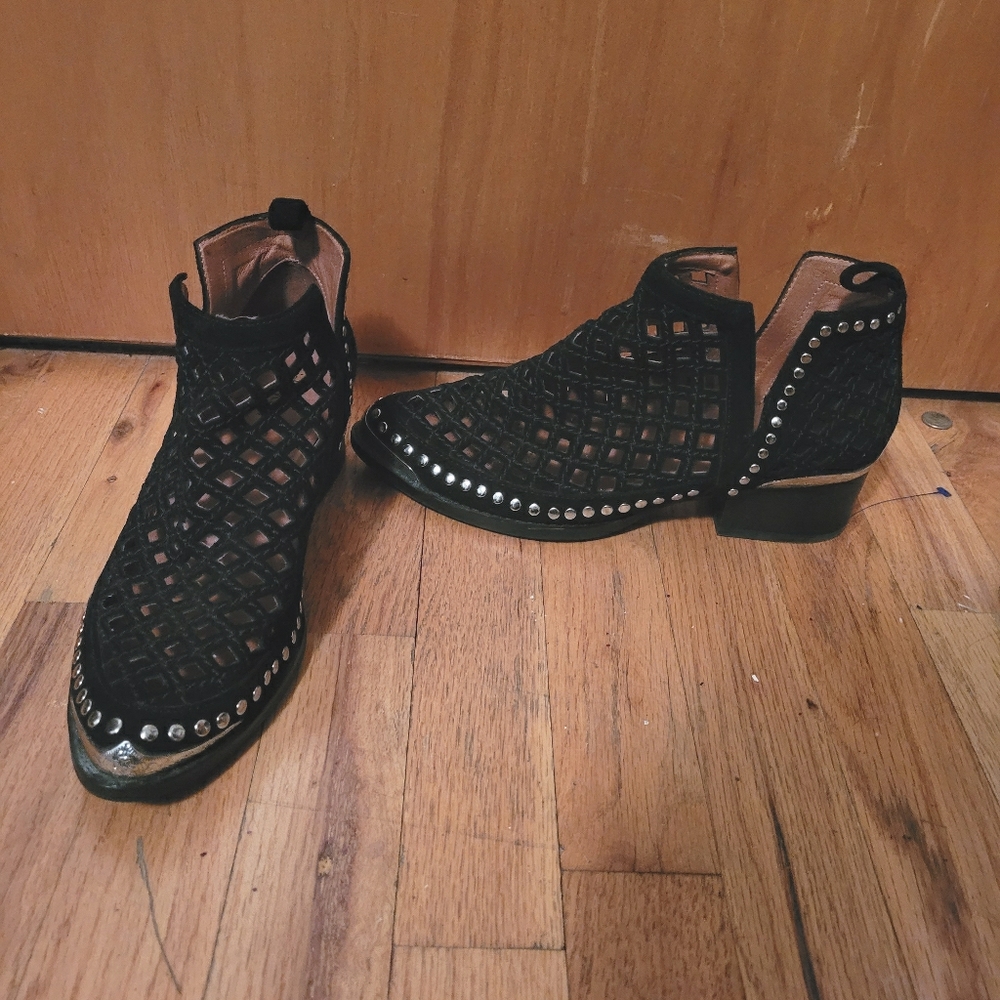 jeffrey campbell taggart booties suede studded